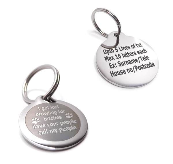 Got lost sales prowling dog tag
