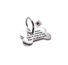 Pet ID Tags Personalised Engraved Polished Stainless Steel Dog Cat Bone by PawGear