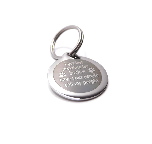 PawGear Pet ID Tags Personalised Engraved Polished Stainless Steel Rou