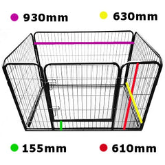 PawGear Heavy Duty Dog Pen Cage Crate Puppy Enclosure Whelping with Plastic Tray