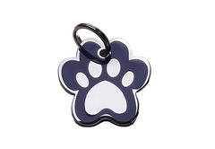 Pet ID Tags Personalised Engraved Polished Stainless Steel Paw Dog Cat Coloured