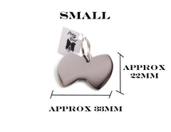 Pet ID Tags Personalised Engraved Polished Stainless Steel Bow Dog Cat By PawGear